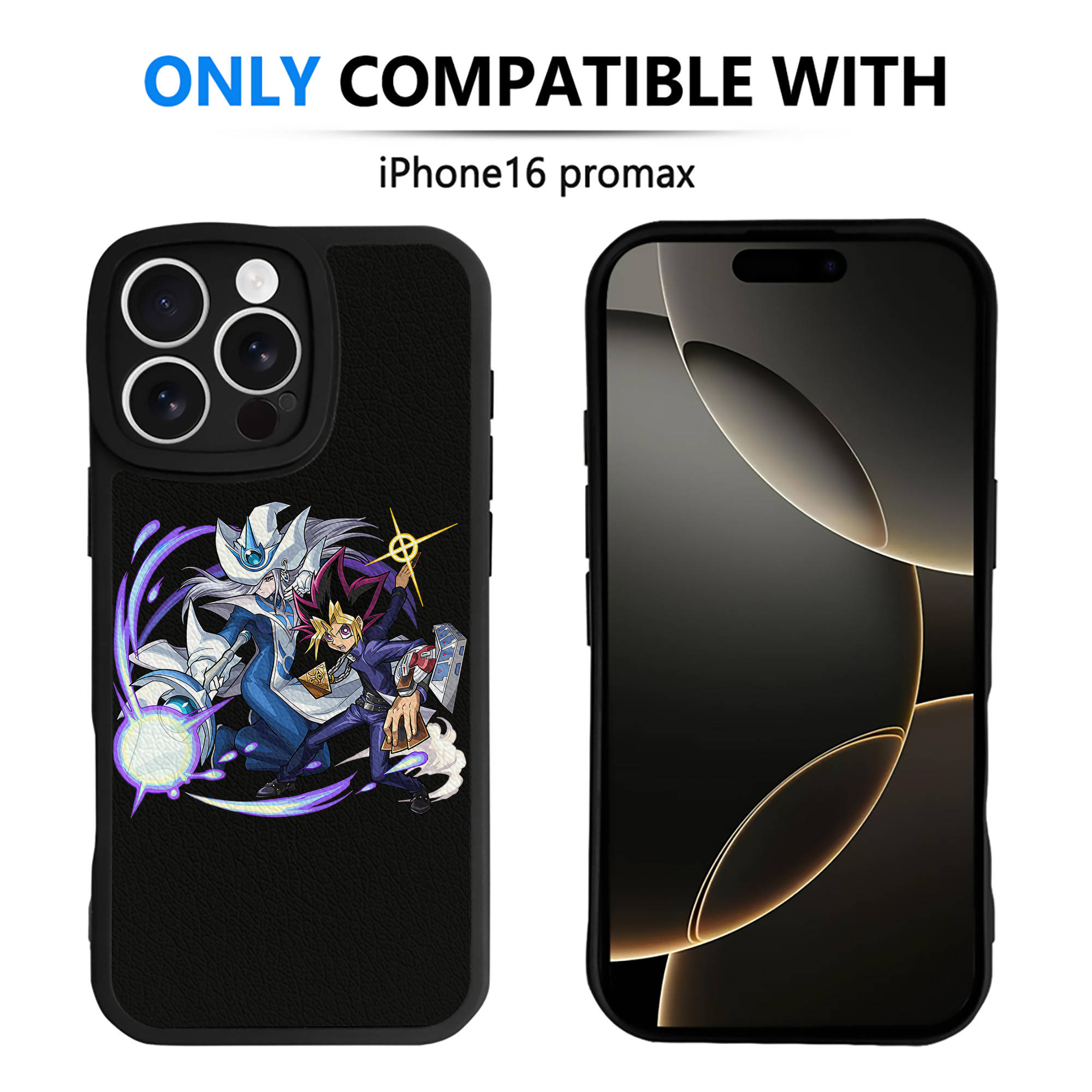 （画像用） 遊☆戯☆王 Yu-Gi-Oh! 【iPhone 16シリーズ対応】シリコンスマホケース（レザー調） 材質：シリコン